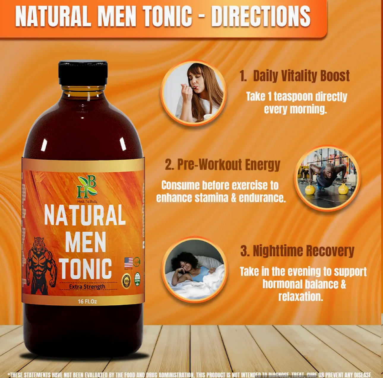 Daily Men's Wellness Tonic- All-Herbal Formula (16 oz)