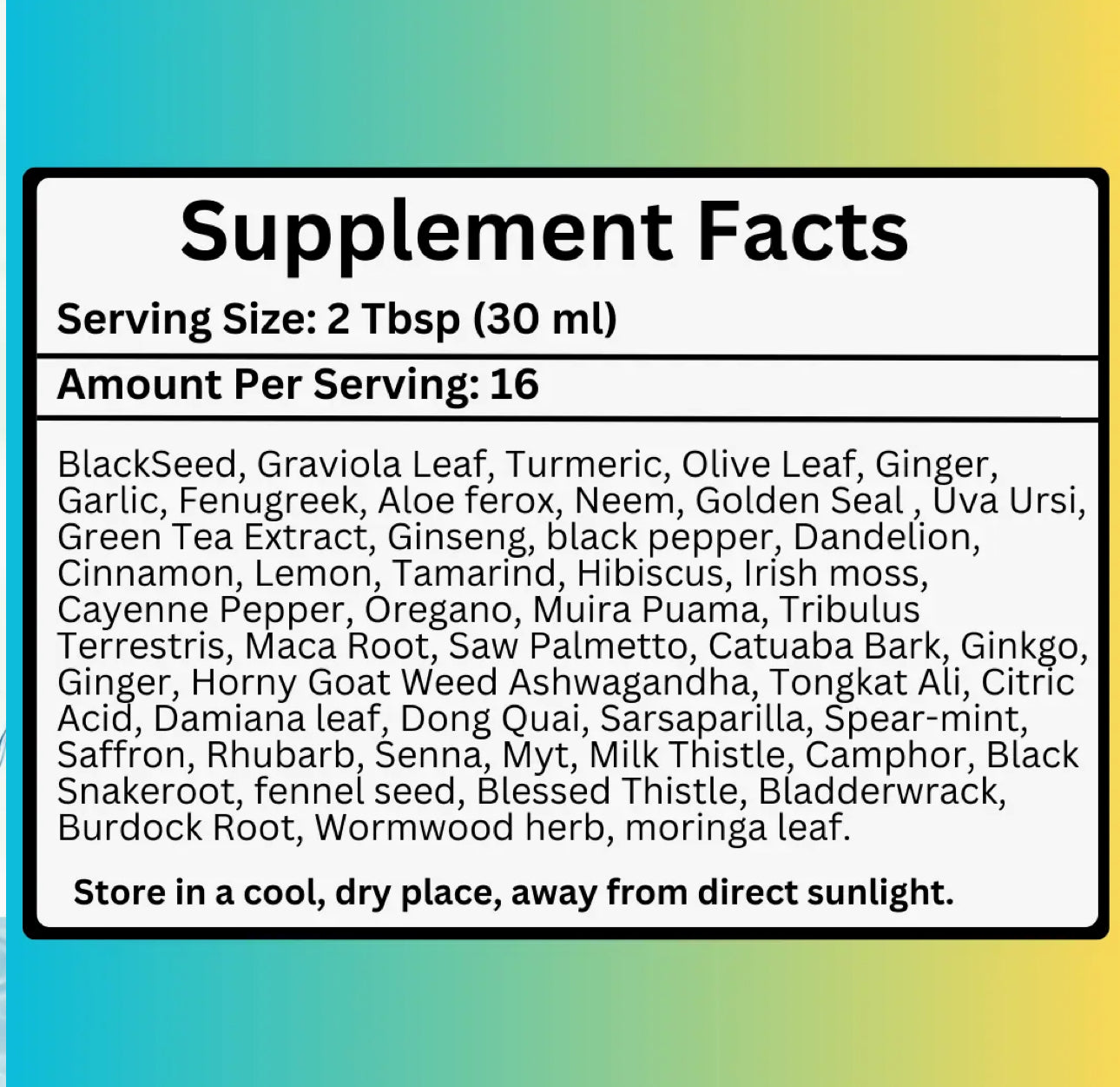 Black Seed Bitters 16 oz