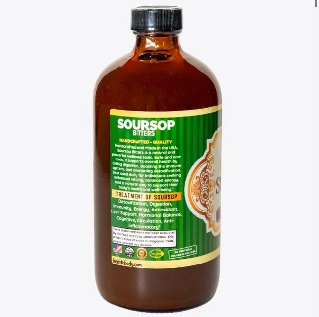Soursop Herbal Bitters- 16oz Natural Wellness Tonic
