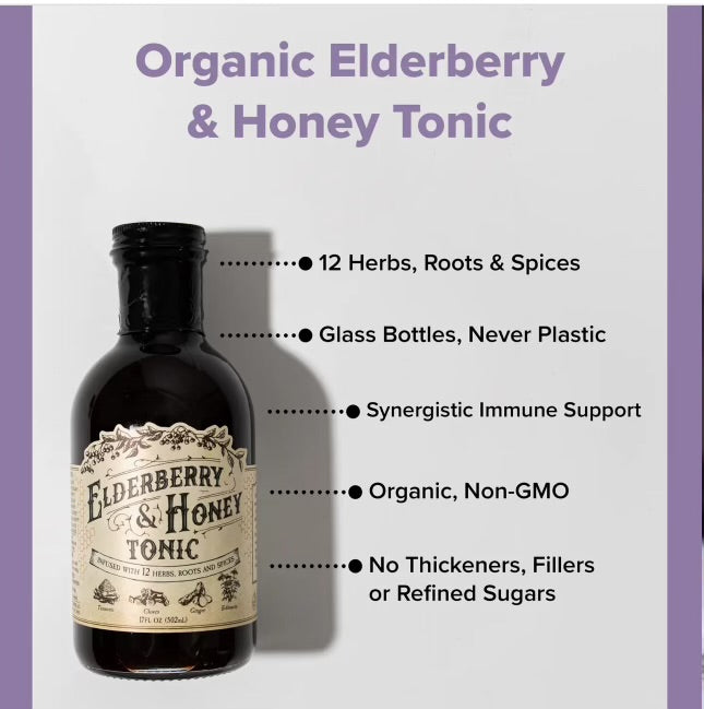 Elderberry & Honey Tonic, 16 oz