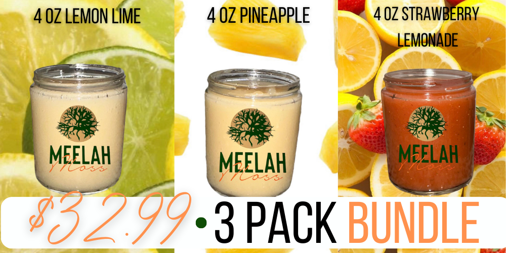 Summer Sea Moss Bundle- Lemon Lime, Pineapple, Strawberry Lemonade