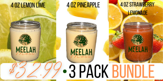 Summer Sea Moss Bundle- Lemon Lime, Pineapple, Strawberry Lemonade