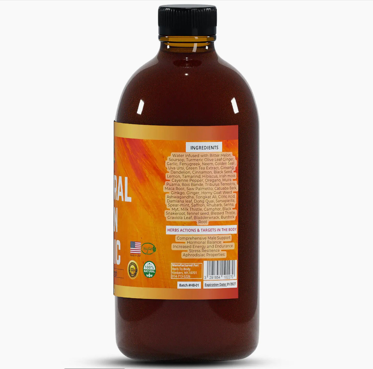 Daily Men's Wellness Tonic- All-Herbal Formula (16 oz)
