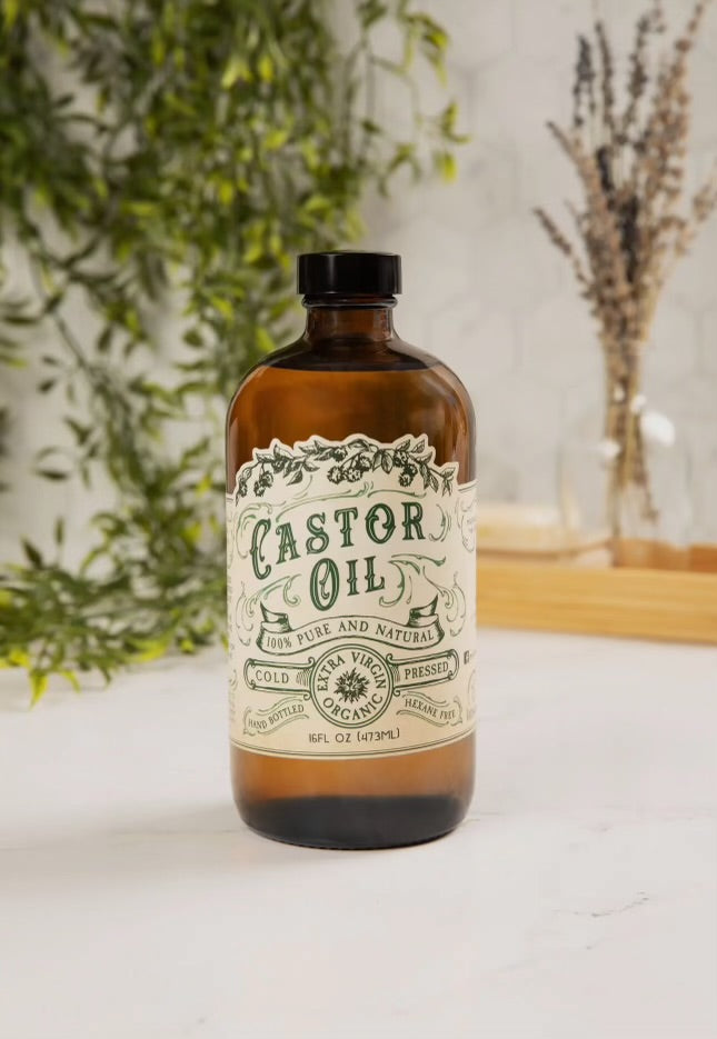 2 oz Organic Cold Pressed Castor Oil | Hexane-Free | USA Bottled